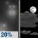 Tuesday Night: Slight Chance Light Rain then Partly Cloudy